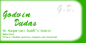 godvin dudas business card